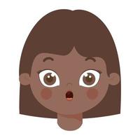 surprised girl design vector