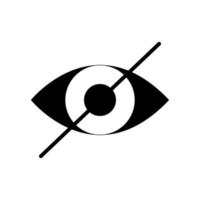 blind eye silhouette style icon vector design