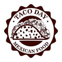 taco seal design vector