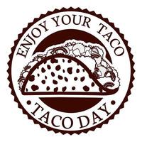 representación de sello de taco vector