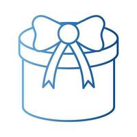 Gift with bowtie gradient style icon vector design