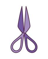 purple scissor design vector