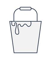 gray paint bucket vector