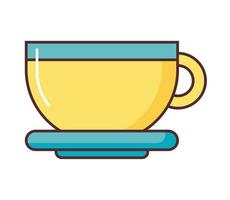 yellow coffee cup vector