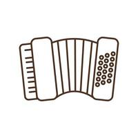 accordion instrument line style icon vector design