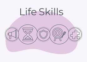 life skills illustration vector