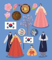 pretty korean items vector