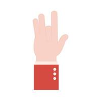 eight hand sign language flat style icon vector design