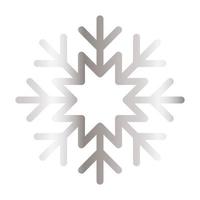 snowflake of color gray over white background vector