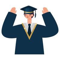 pretty guy graduated vector