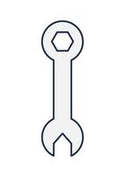 gray spanner illustration vector
