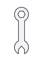 gray spanner illustration vector