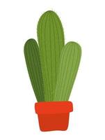 cactus of ligth green color icon on white background vector