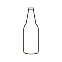 beer bottle line style icon vector design