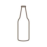 diseño de vector de icono de estilo de línea de botella de cerveza