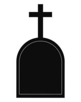 grave with cross vector design