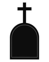 grave with cross vector design