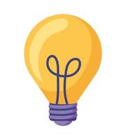 yellow light bulb vector