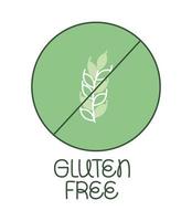 ilustración sin gluten vector