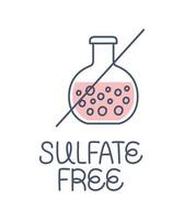 sulfate free icon vector