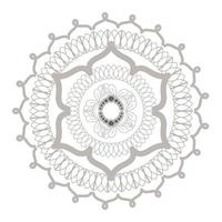 mandala silver flower shaped vector design