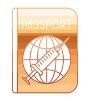 golden medical passport icon vector