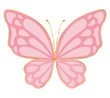 lindo diseño de vector de mariposa rosa