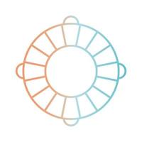 summer striped float gradient style icon vector design