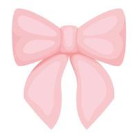 pink bow design vector