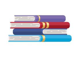 books in pile vector