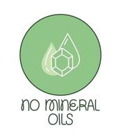 stamp of no mineral oils vector