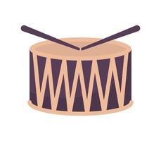 drum with sticks vector