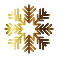 snowflake of color light gold vector