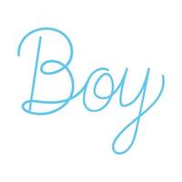 boy lettering design vector