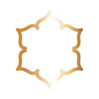 ornament in flower shaped gold vector design