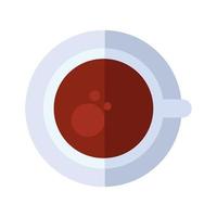 coffe over cup vector