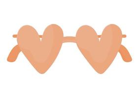 heart sunglasses icon vector