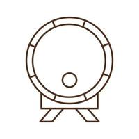 beer barrel line style icon vector design