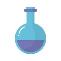 laboratory flask with purple liquid vector