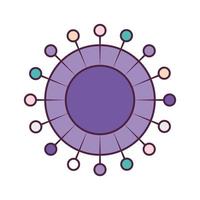 purple pincushion design vector