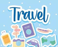 pretty travel poster vector