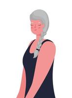 Senior woman cartoon vector design