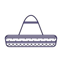 mexican hat line style icon vector design