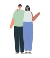 casual couple illustration vector