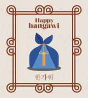 feliz diseño chuseok vector