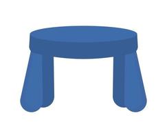 blue chair design vector