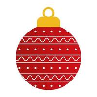 christmas ball of a red color with dots vector