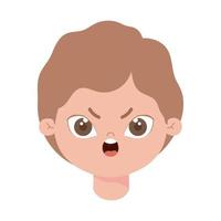 male child with rage vector
