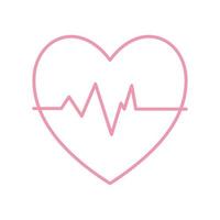 heart pulse line style icon vector design