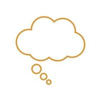 sleeping cloud bubble line style icon vector design